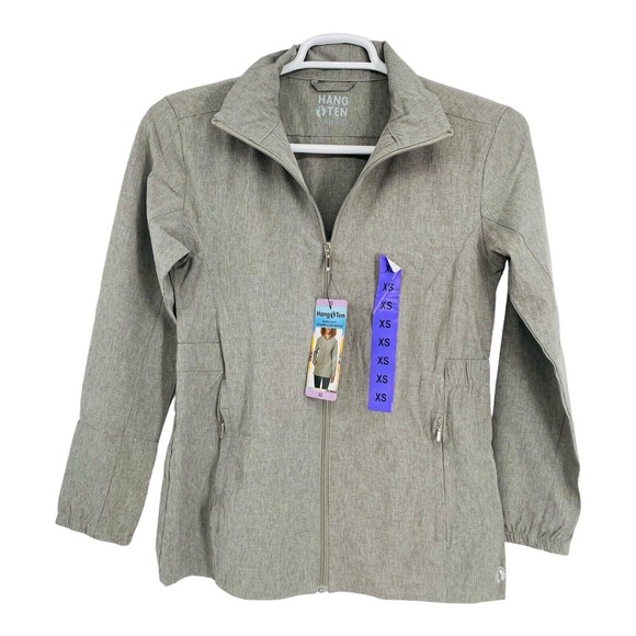 Hang Ten Womens Jacket Size XS Gray UPF‎ 50 Zipper Pockets Hiking Full Zip - Picture 3 of 12